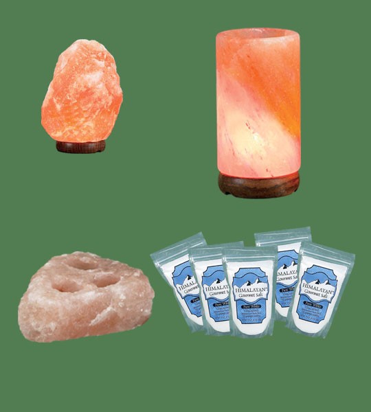 Himalayan Salt Lamps 1 Micro + 1 Cylinder Diffuser + 1 Votive Candle Holder 3 hole plate + 5 White Fine Gourmet salt 500g